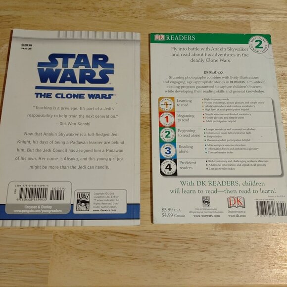 Star Wars The Clone Wars Books Set Of 2: The New Padawan & Anakin In Action! DK - Picture 2 of 2